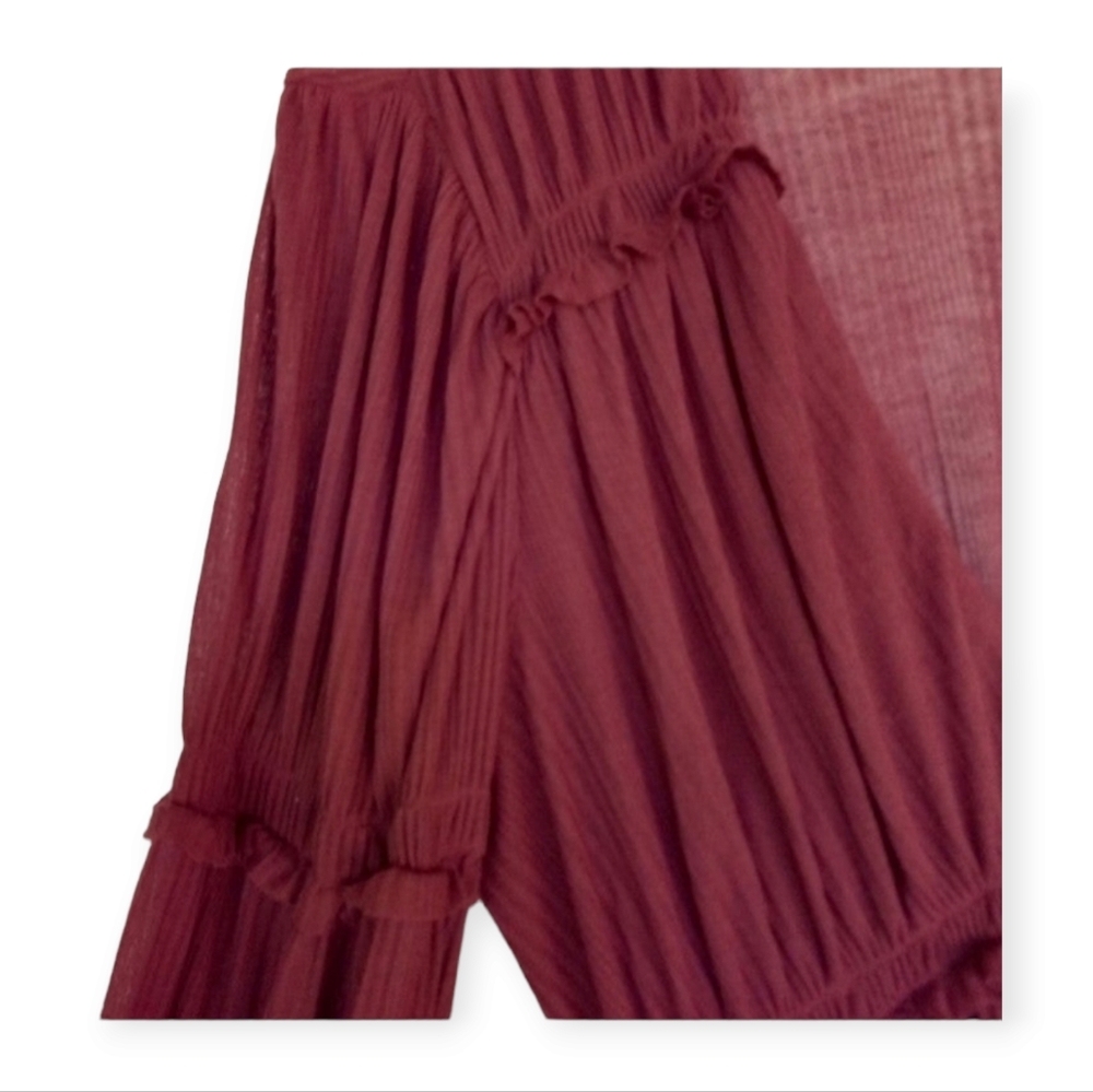 Free People Gorgeous Plum Day Dreaming Long Sleeve Shirt FIRM ♥️ - Picture 4 of 8